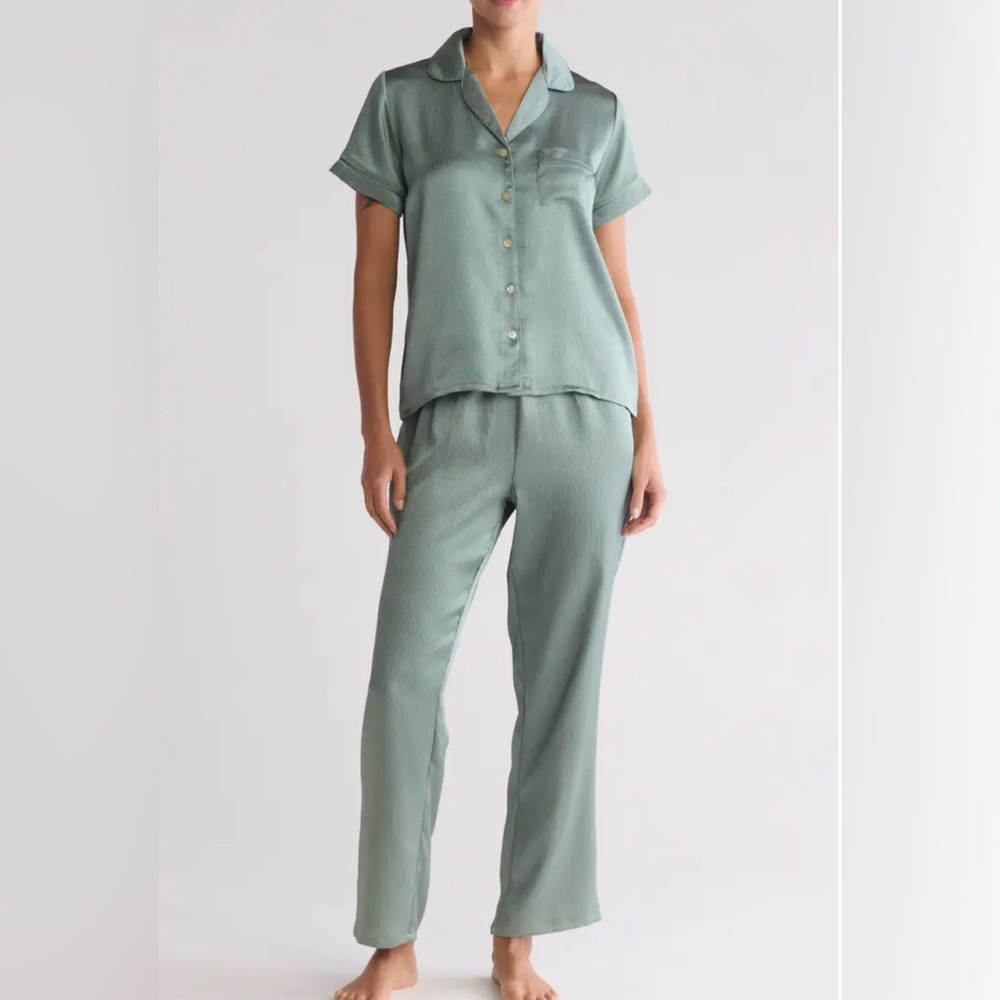 Nicole Miller Hammered Satin Pajamas